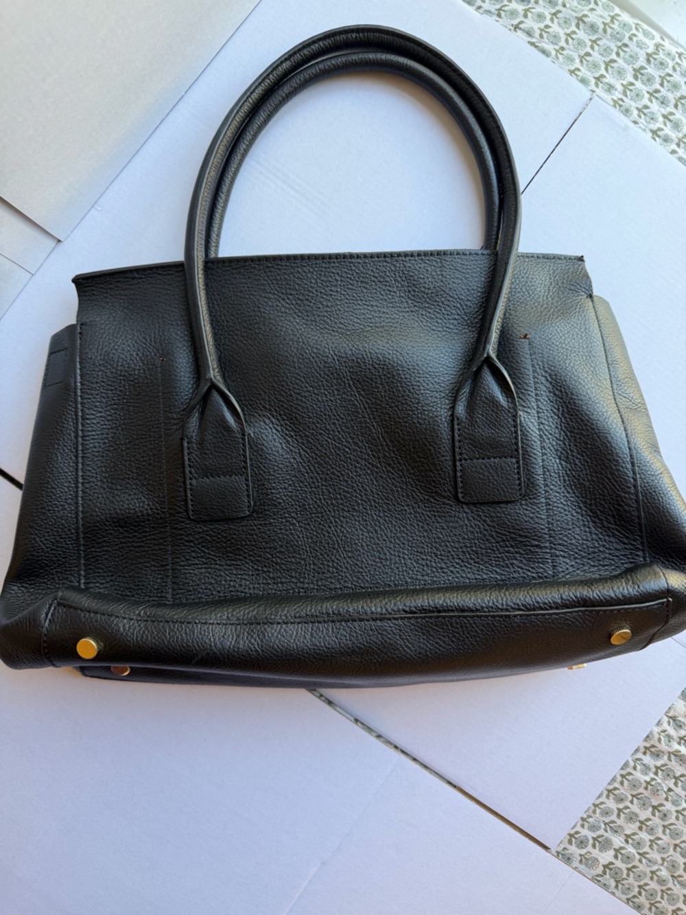 India Hicks "Fussy Sarah" Bag in Black Suede and Leather - Picture 5 of 15